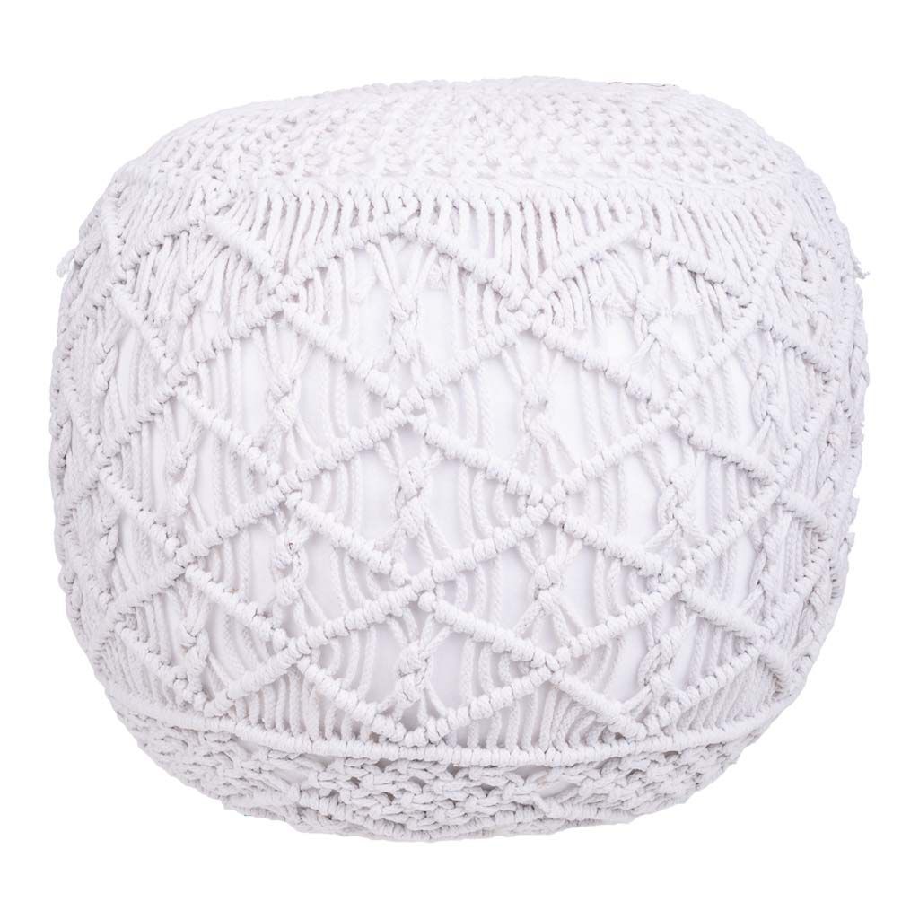 Puff De Algodón Trenzado, El mejor complemento para tu hogar