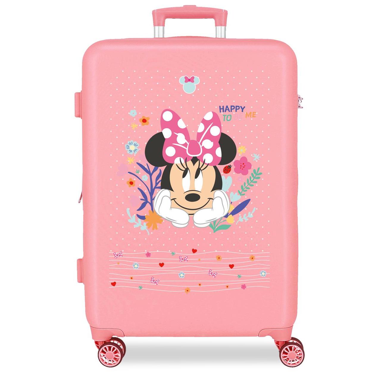 Maleta mediana  Minnie Happy To Be Me Rosa 46x65x23cm