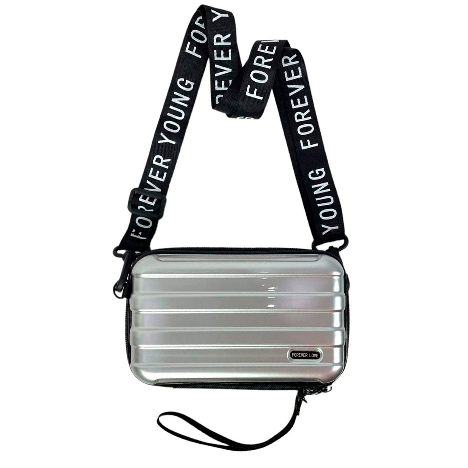 énvo - Mini Bolso Bandolera Porta Móvil de Tapa dura con Forma de Maleta para Mujer, con Correa Ajustable para el Hombro y Asa para la Muñeca