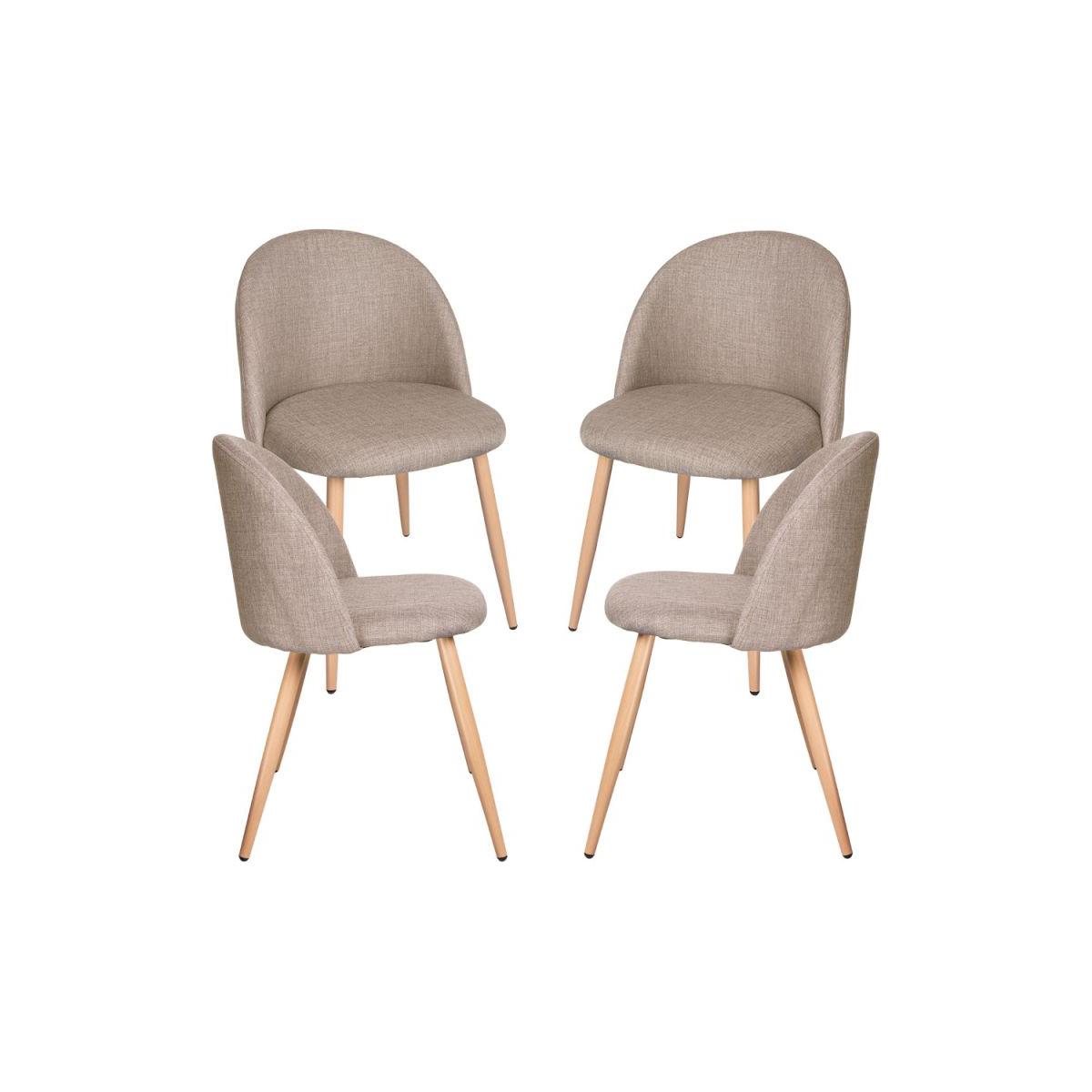 Regalos Miguel - Packs Sillas Comedor - Pack 4 Sillas Vint Tela - Beige