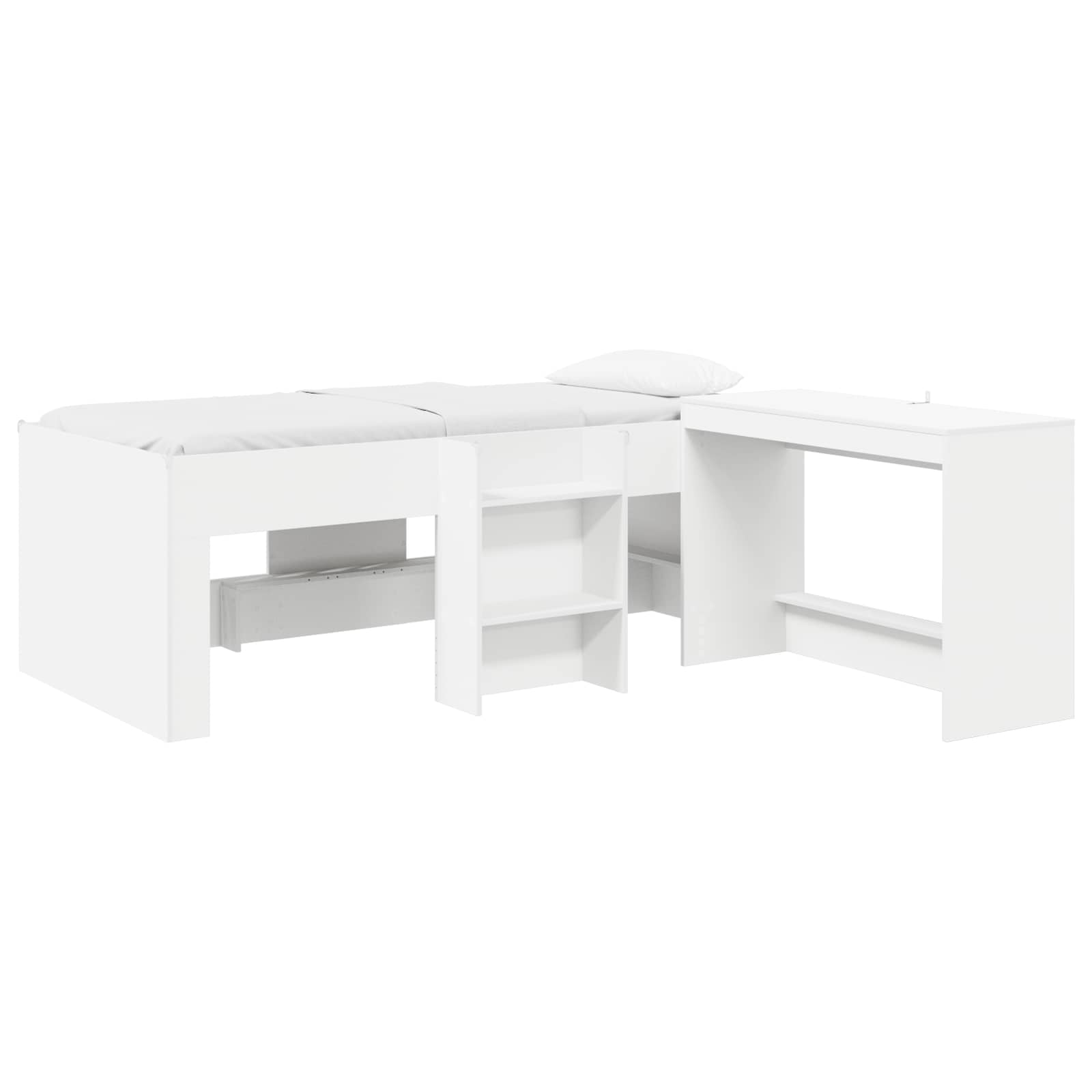 vidaXL Estructura de Cama con Escritorio 2 uds. 90 x 200 cm Multicolor