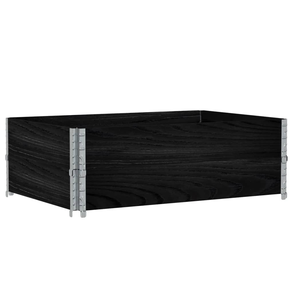 vidaXL Jardinera de madera maciza de pino 120x80 cm Color Marrón oscuro,  Marrón,  Negro y mas