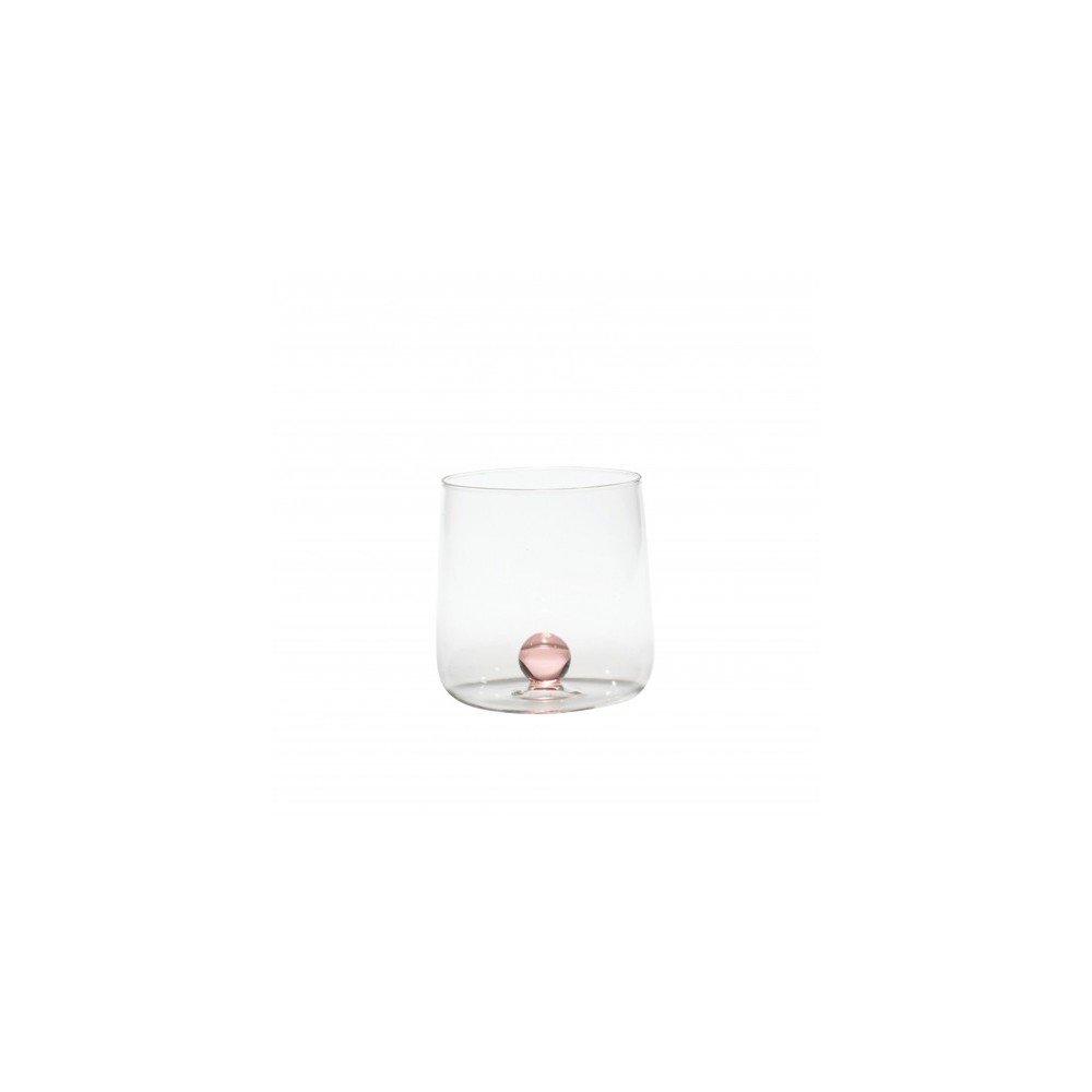 Vaso Bilia Zafferano de vidrio borosilicato, juego de 6 piezas, color rosa