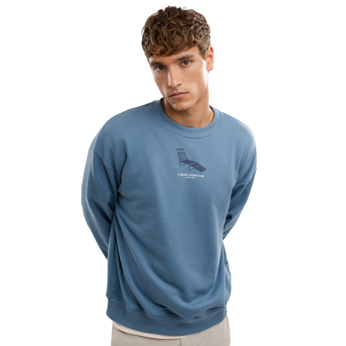 SIROKO - Sudadera Print sin Capucha Lifestyle para Hombre_