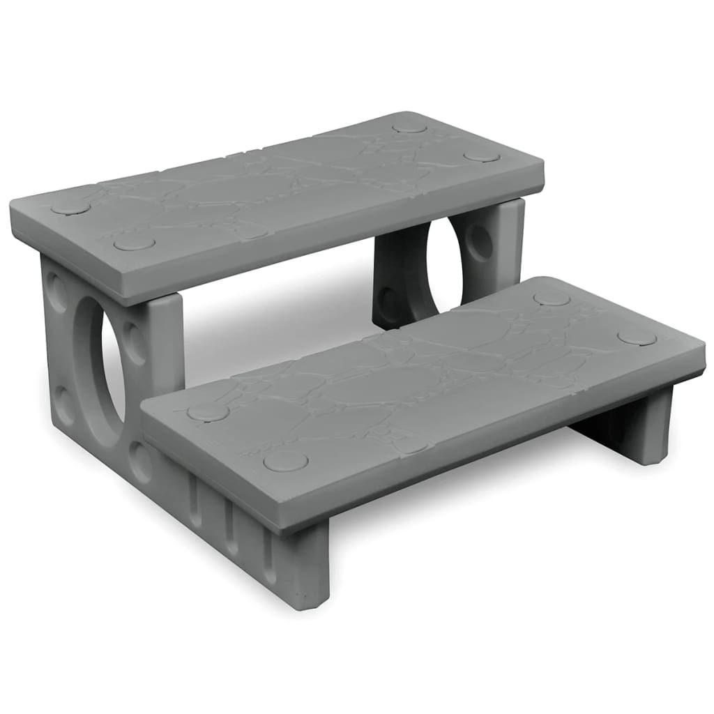 vidaXL Mini Escalera 2 Peldaños Plástico Escalón Bañera Piscina Color Blanco,  Negro,  Gris y mas