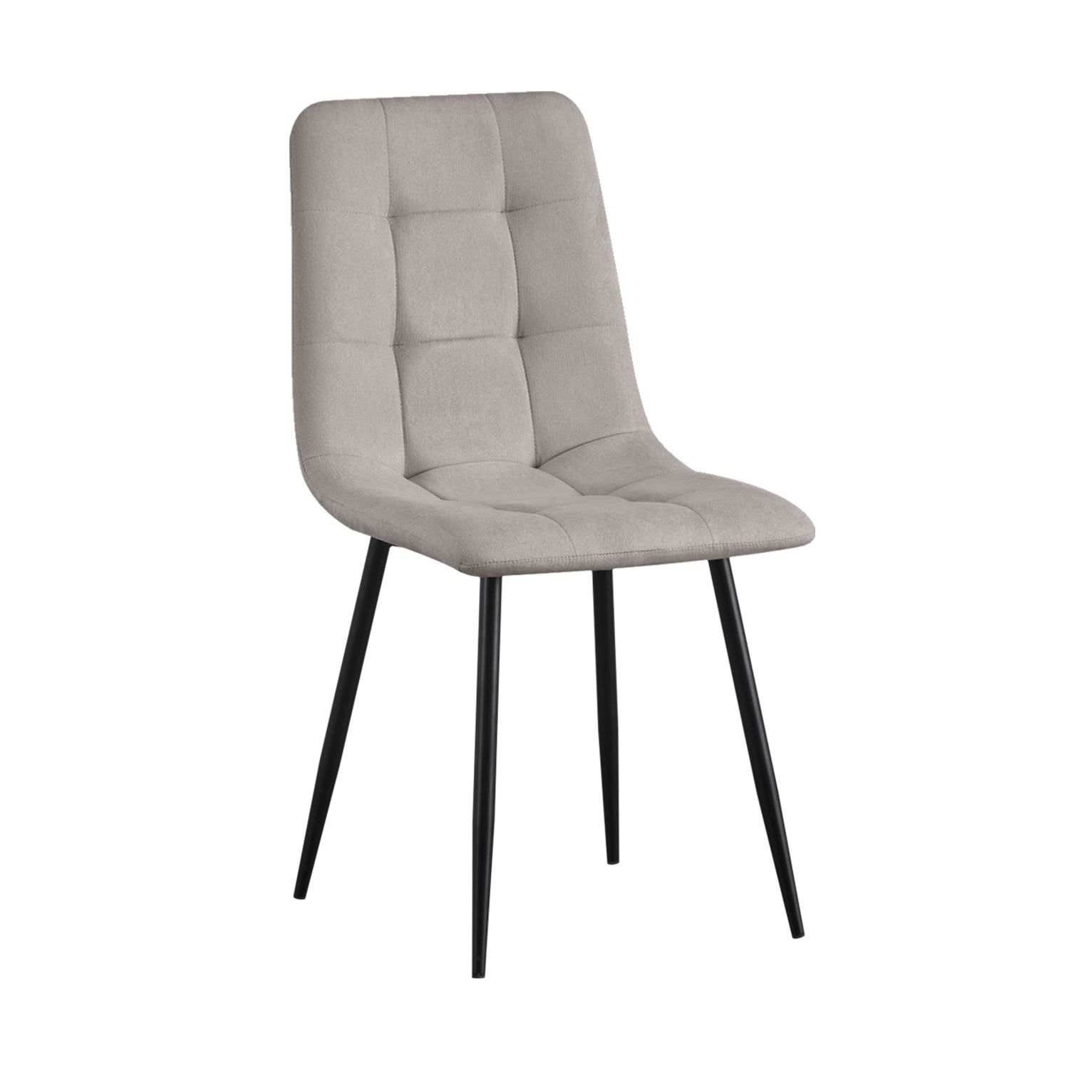 Set de 4 sillas de comedor tapizadas shanna claro  gris para hogar moderno mueble de almacenaje  - Homekit