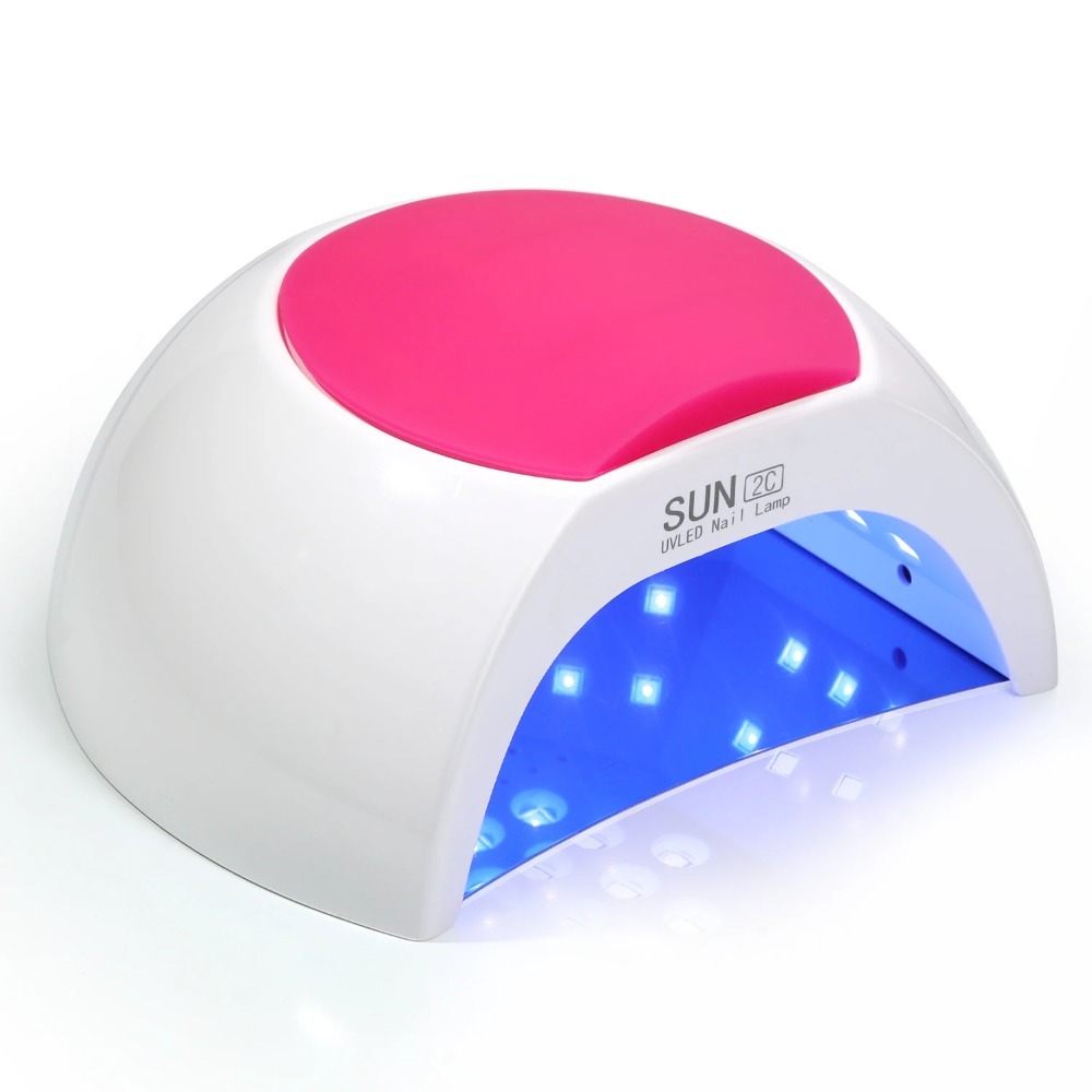 Lámpara de uñas Sun2C, secador de esmalte de Gel de 48W, luz de pedicura, lámpara de manicura, máquina secadora de Gel para decoración de uñas, lámpara LED UV para uñas sin manos negras
