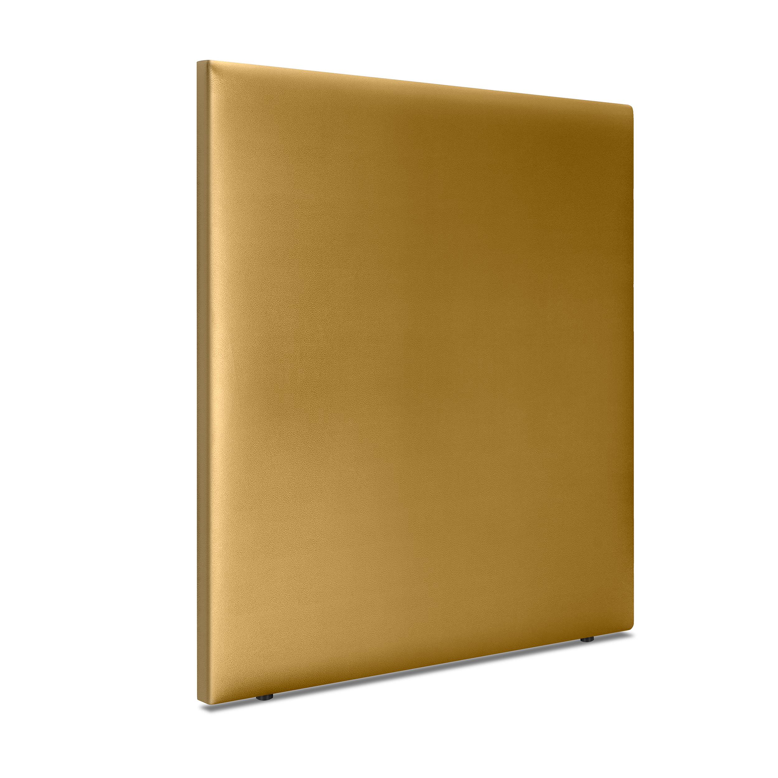 DHOME Cabecero de Polipiel o Tela Aqualine Liso Hasta el Suelo Cabeceros Cabezal Tapizado Cama (Dorado Polipiel)