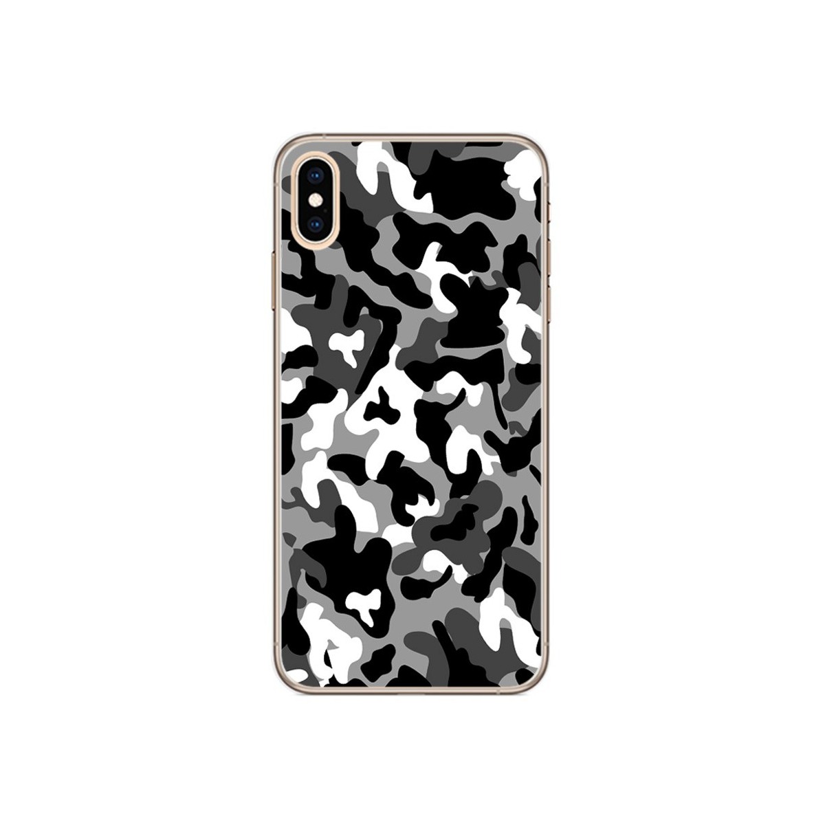 Tumundosmartphone Funda Gel Tpu para Iphone XS Max Diseño Snow Camuflaje Dibujos