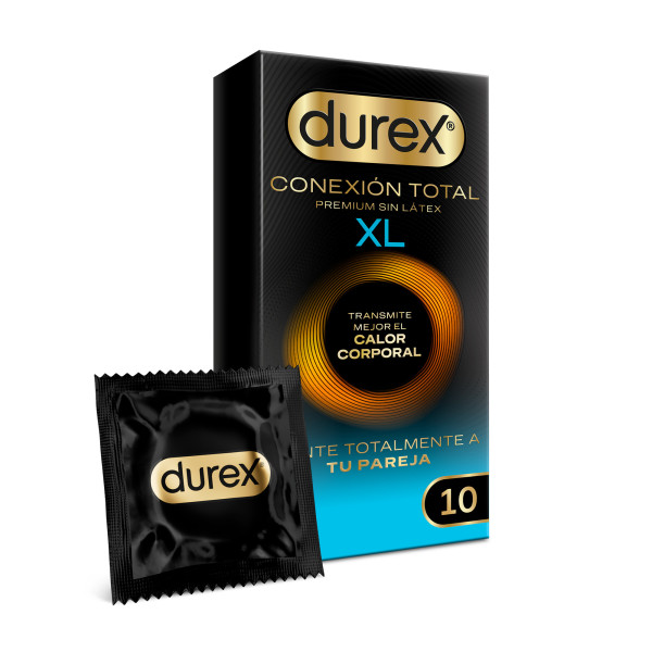 Durex Conexión Total XL 20 - 40 Unidades | Preservativos Ultra Finos sin Látex | Tecnología Body Feel | Extra Lubricados | Transmiten Mejor el Calor Corporal | (61mm)