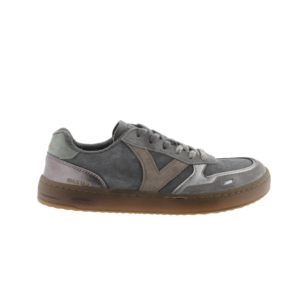 Victoria Duna Zapatillas barefoot de serraje con piezas metalizadas y suela caramelo 1187104