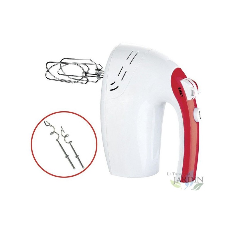 SUINGA Batidora Amasadora de Mano 250W | 3L Profesional | 5 Velocidades Potentes | Procesador Alimentos | Varillas Variadas