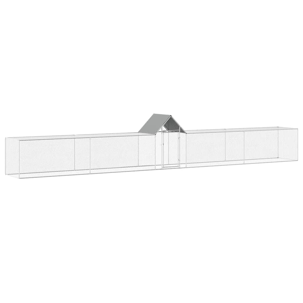 vidaXL Gallinero Metálico Acero Galvanizado Jaula Conejos Gallinas Multitallle