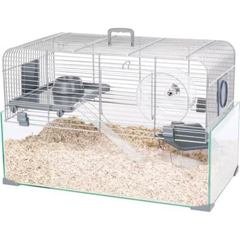 Zolux Panas Jaula Metal Plástico / Vidrio, 50 x 35 x 29 cm, Gris