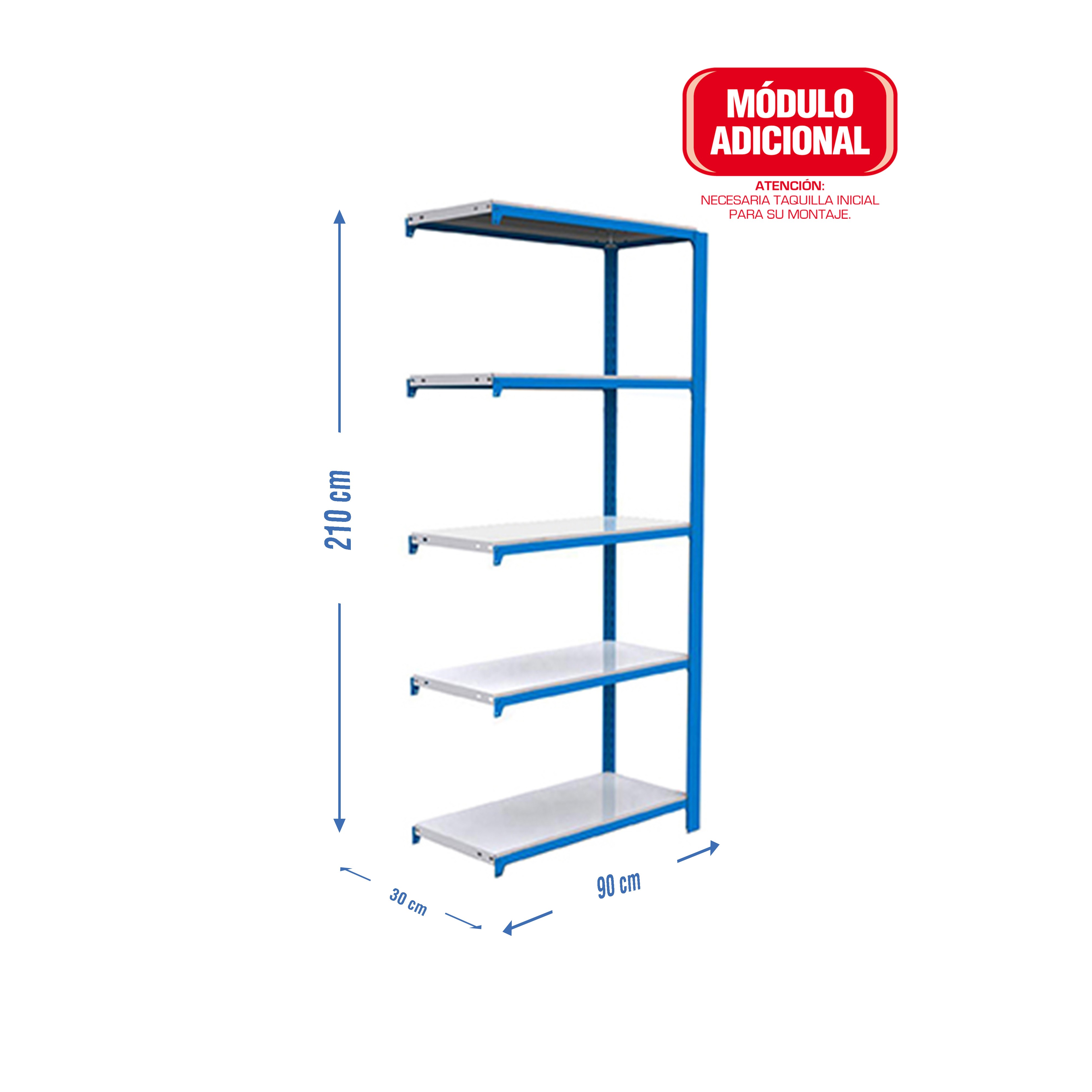 Estantería SIMONRACK Officlick 5/300 metal a.m. Azul/blanco