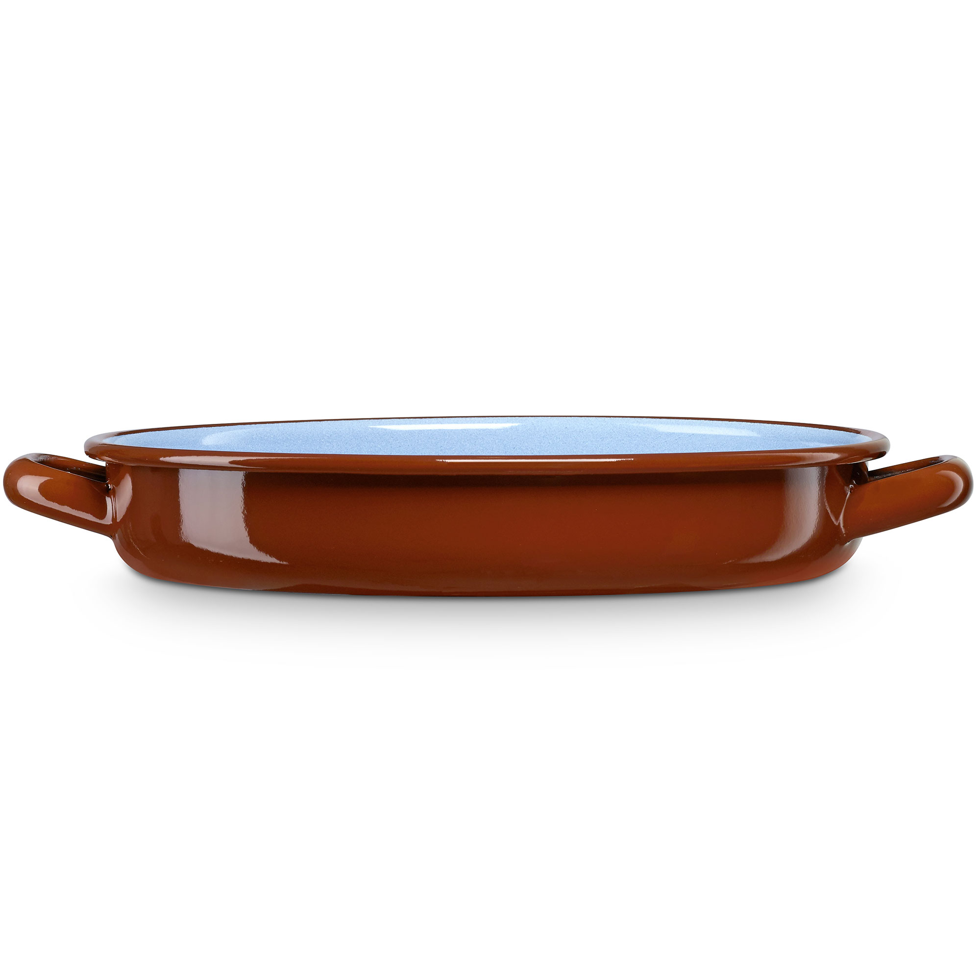 Briebe Terra Cacerola Baja Inducción 40cm Cazuela 7L Fuente Acero Esmaltado Vitrificado Vintage Fuego Horno, , Marrón