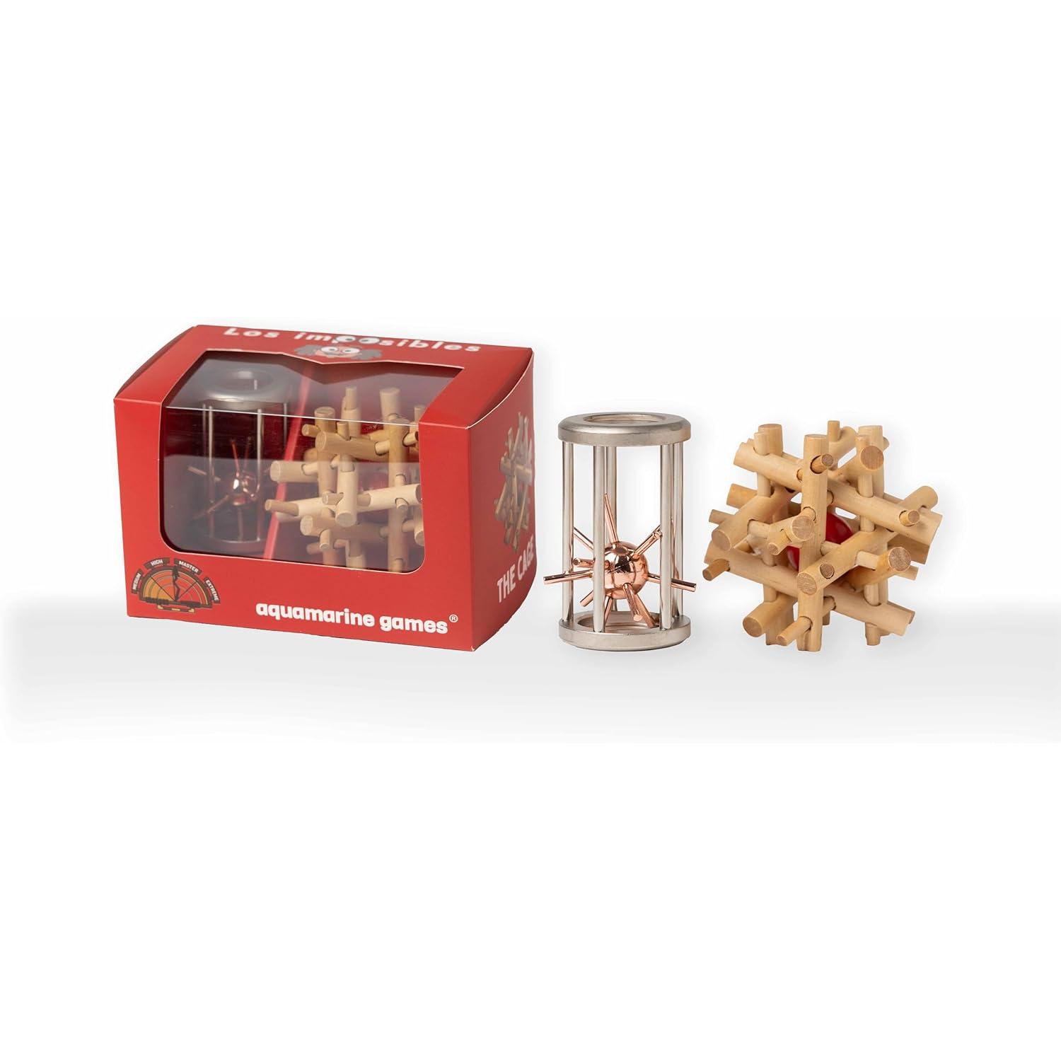 Los Imposibles de Madera y Metal CP099 de Aquamarine games. 2 Rompecabezas en 1 set