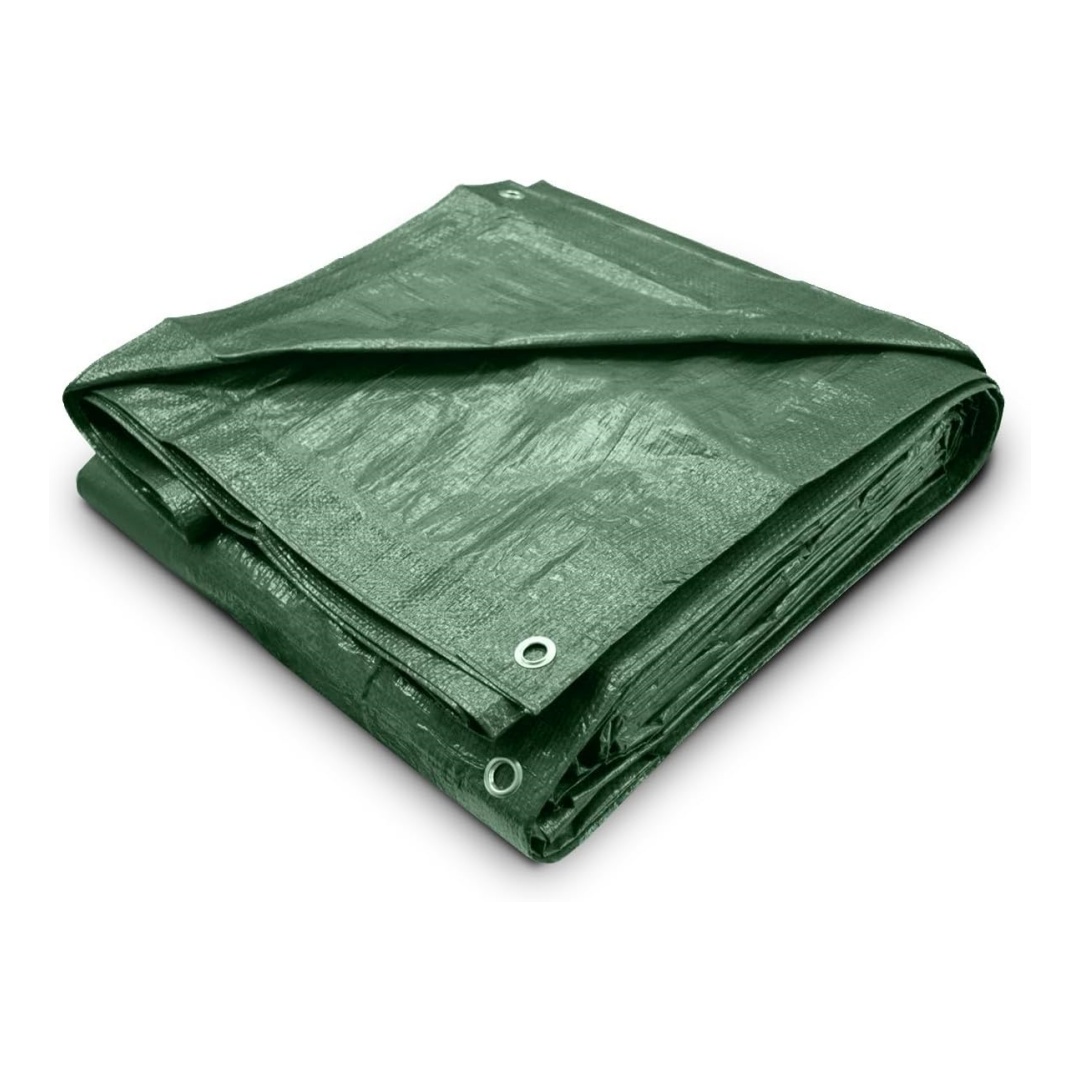 X-Lona Impermeable Exterior 90gr con Ojales, Toldo Protector Multiusos contra Lluvia y Sol, Cubierta para Muebles de Jardín, Barbacoa, Leña, Suelo y Camping, Resistente, Disponible en Varias Medidas