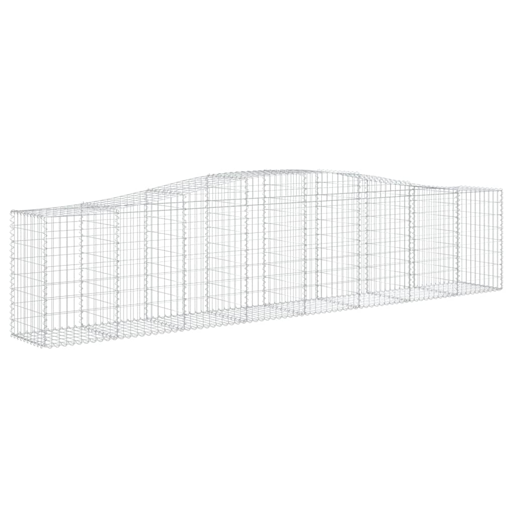 vidaXL Cesta de gaviones forma arco hierro galvanizado 400x50x80/100cm
