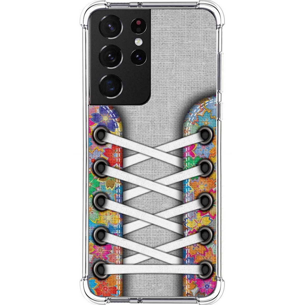 Tumundosmartphone Funda Silicona Antigolpes para Samsung Galaxy S21 Ultra 5G diseño Zapatillas 04 Dibujos