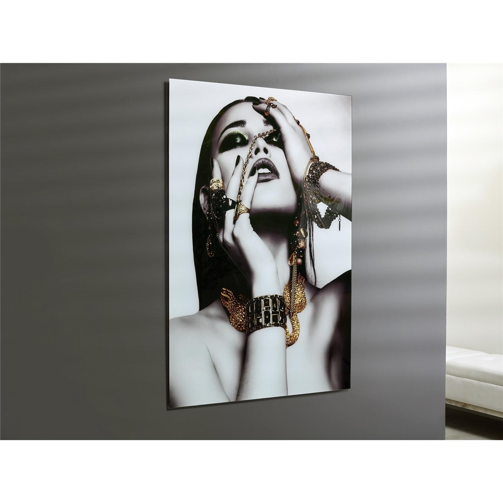 Cuadro cristal impr. retrato mujer 80x120 cms. 80x1x120 cms. El mejor complemento para tu hogar.