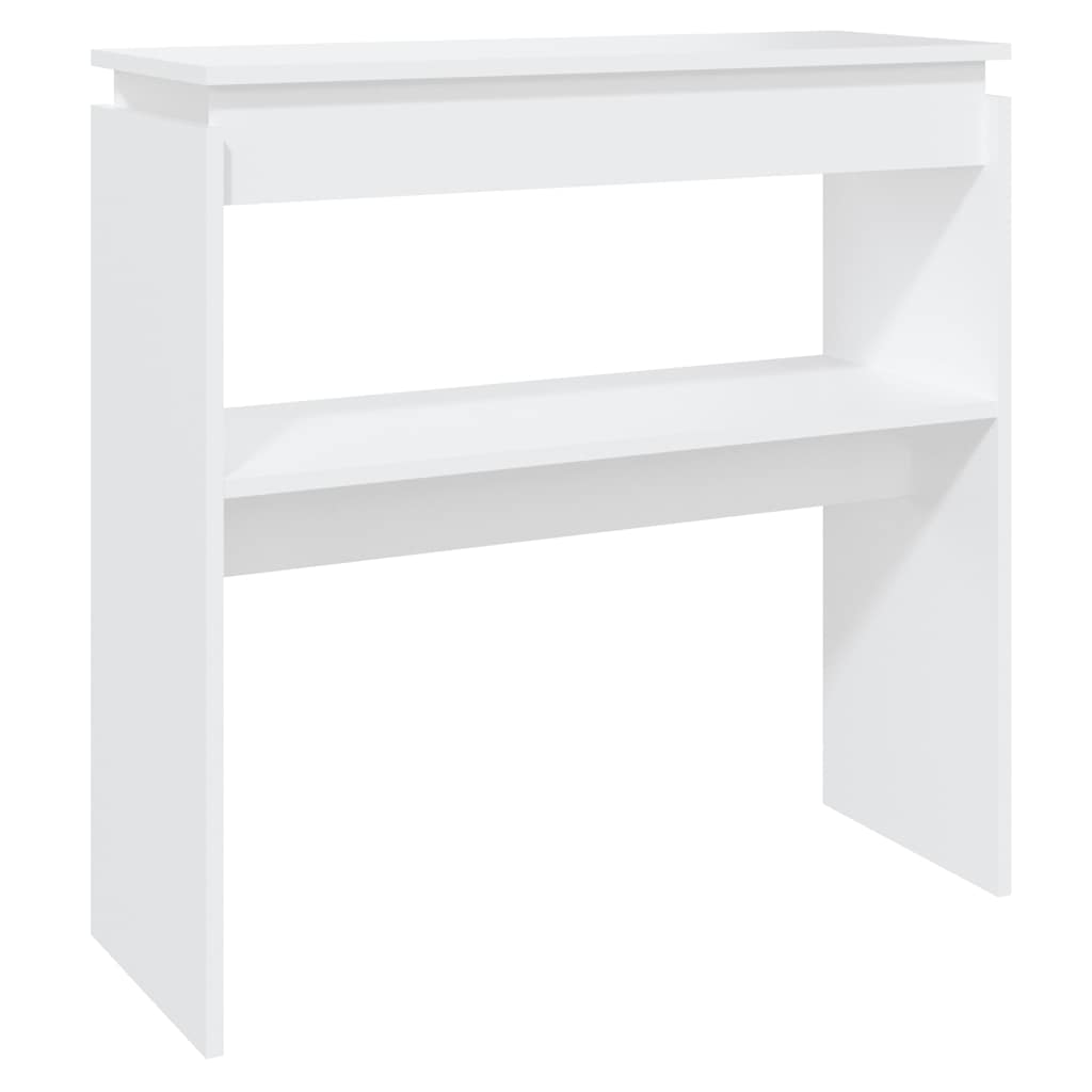 vidaXL Mesa consola madera de ingeniería blanca 80x30x80 cm