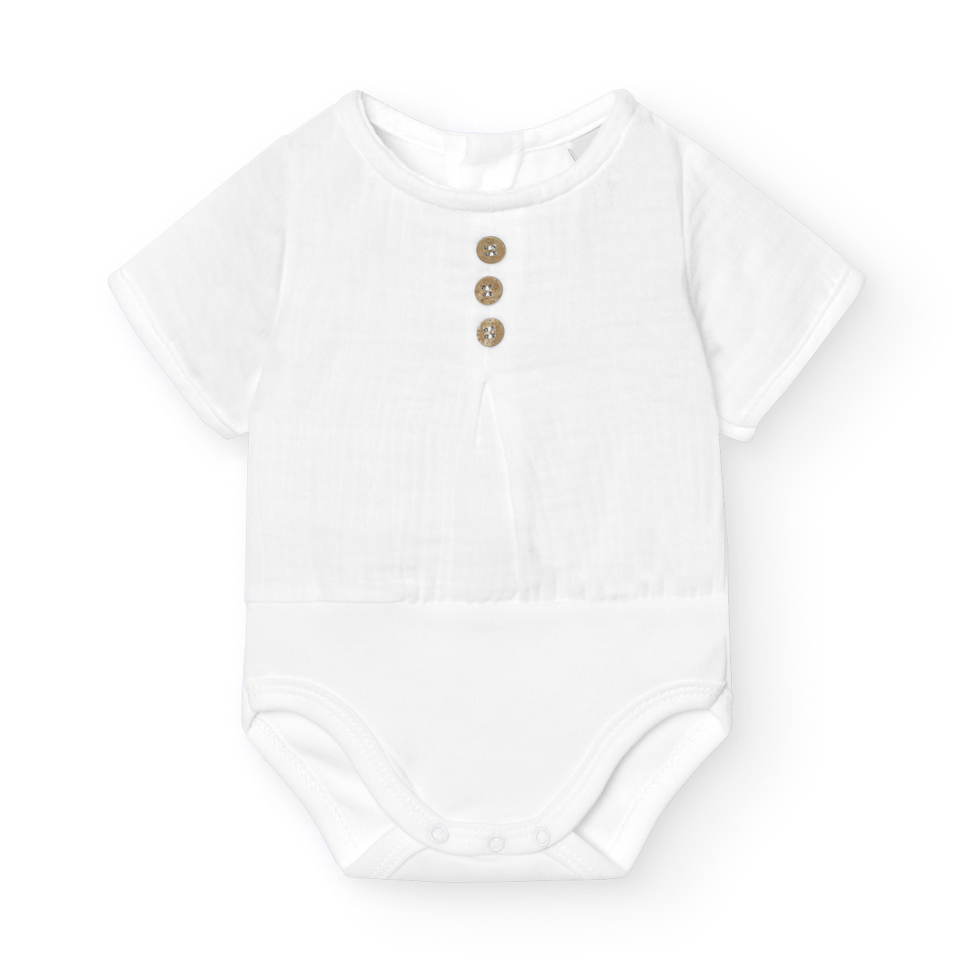 Basicos Babidu pack de 2 bodys tapeta botones manga corta