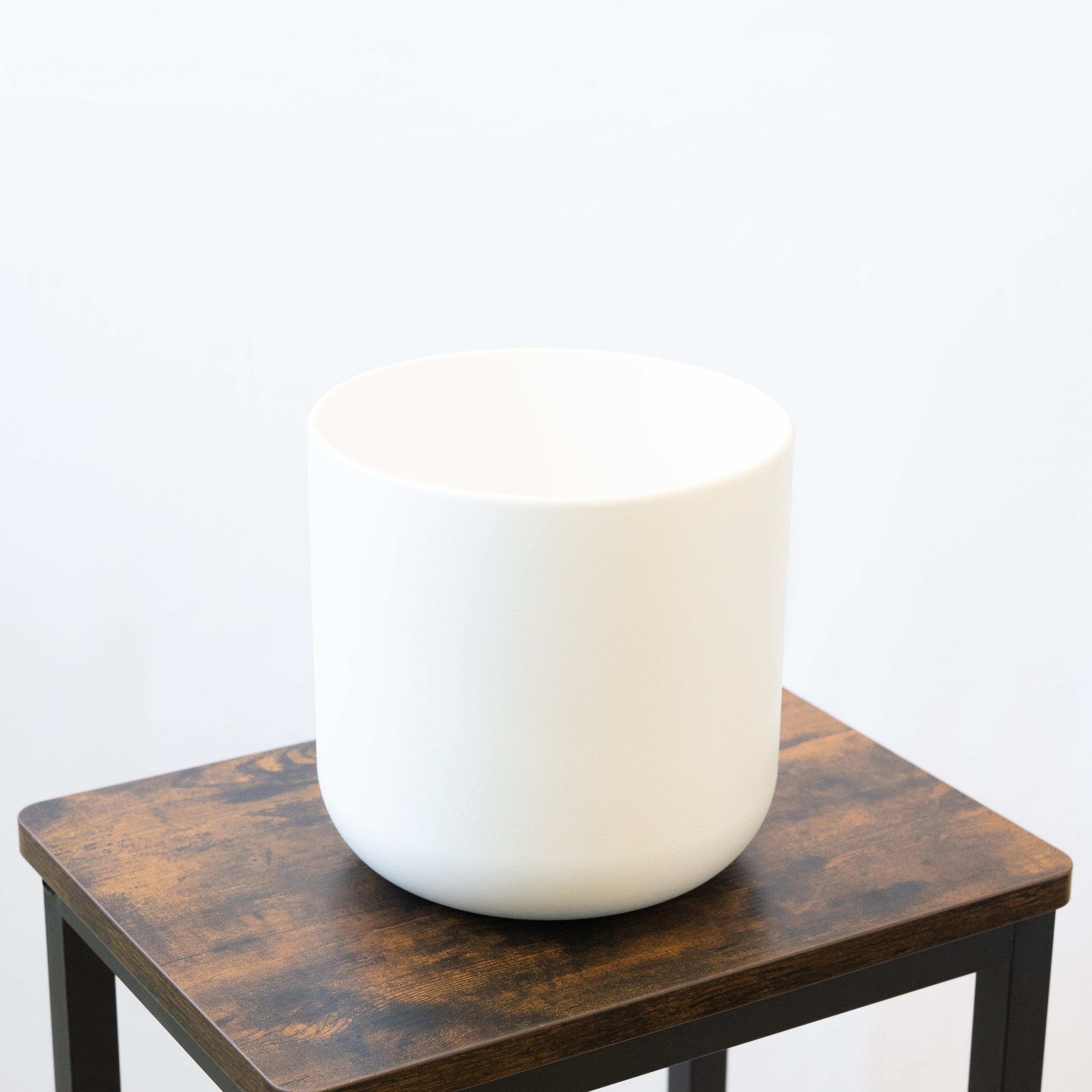 SMPLY. SMPLY Macetero Decorativo Terracota Redondo 23,5x 233,5 cm Blanco para Exteriores E Interiores
