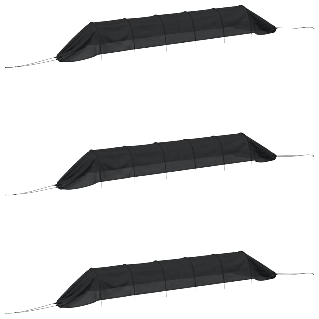 vidaXL Túnel de malla de acero y polietileno negro 300x50x48,5 cm Cantidad 1 unidad,  2 unidades,  3 unidades y mas