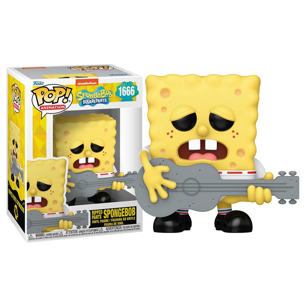 FUNKO POP! BOB ESPONJA – BOB ESPONJA CON PANTALONES ROTOS, 75735, Nº1666, TIENDA CON LICENCIA OFICIAL