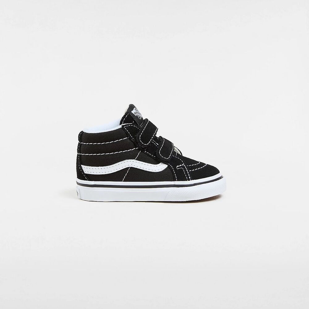 Zapatillas Negras Vans de Bebé con Cierre Adherente Sk8-Mid Reissue (1-4 años)