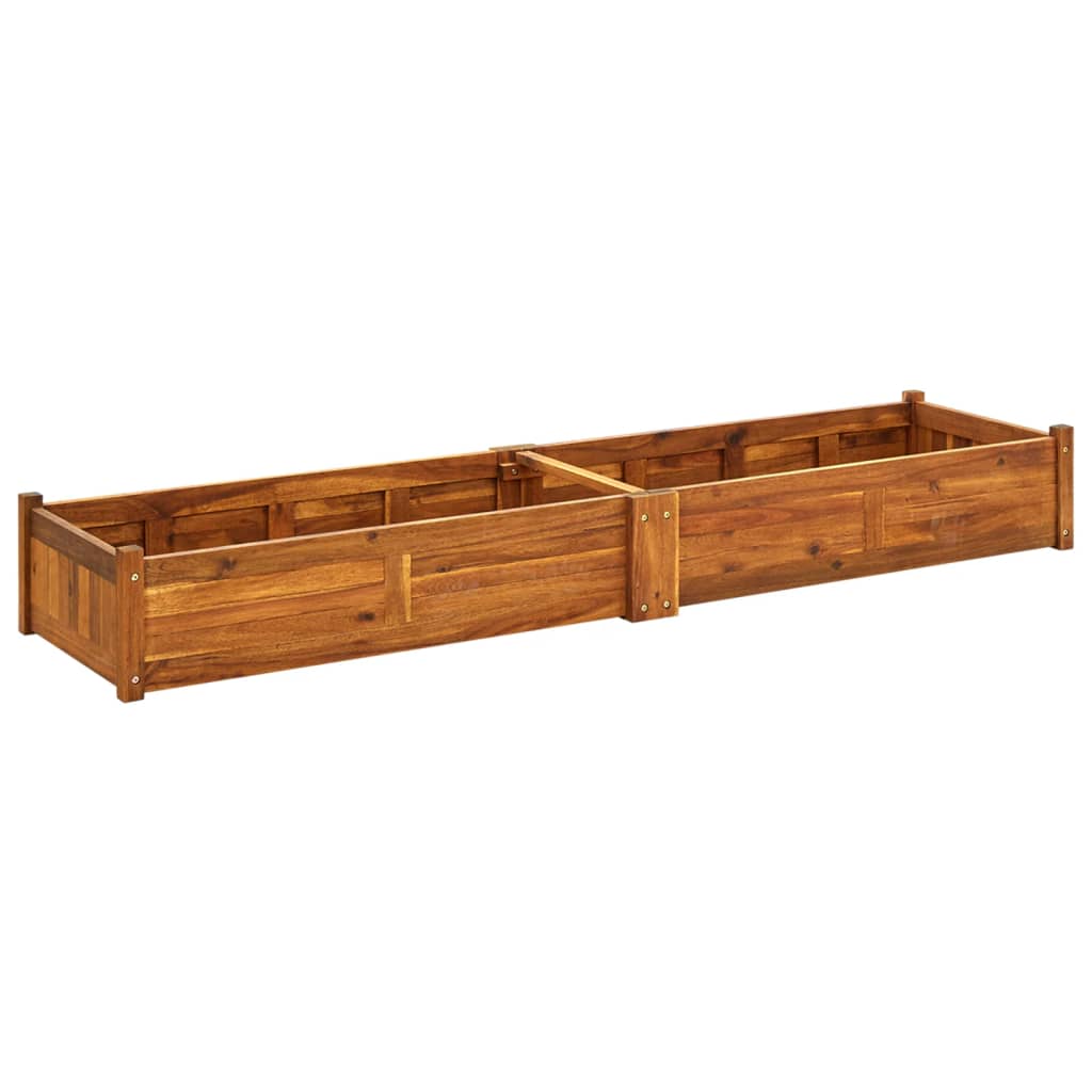 vidaXL Arriate de madera de acacia dimensiones 50 x 25 x 25 cm,  100 x 30 x 25 cm,  150 x 30 x 25 cm y mas