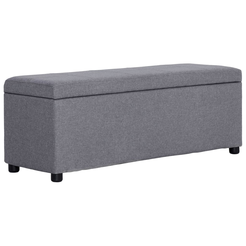vidaXL Banco con espacio de almacenaje 116 cm poliéster en color Gris claro/Taupé/Gris oscuro