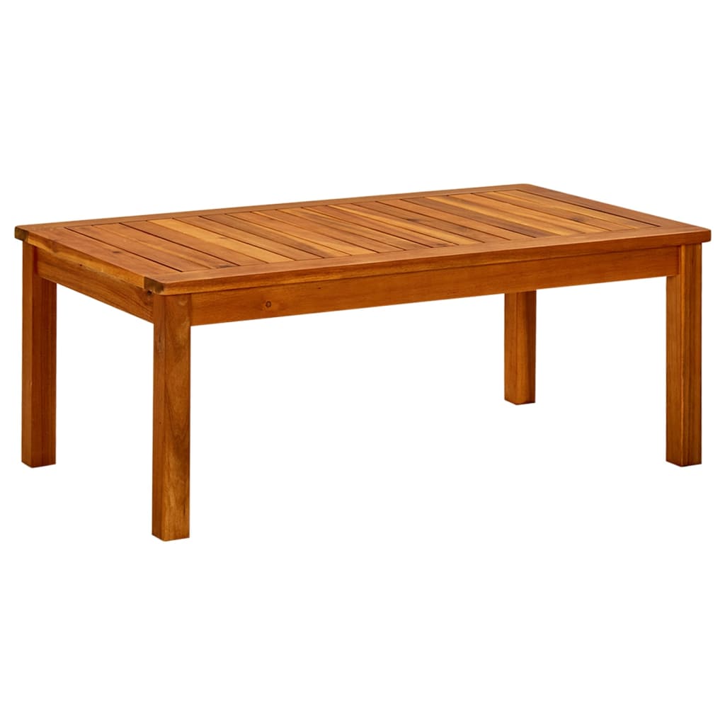 vidaXL Mesa de centro de jardín madera maciza de acacia en dimensiones 45x45x36 cm/85x85x45 cm/110x60x45 cm y más | estructura resistente ideal para salón dormitorio o estudio