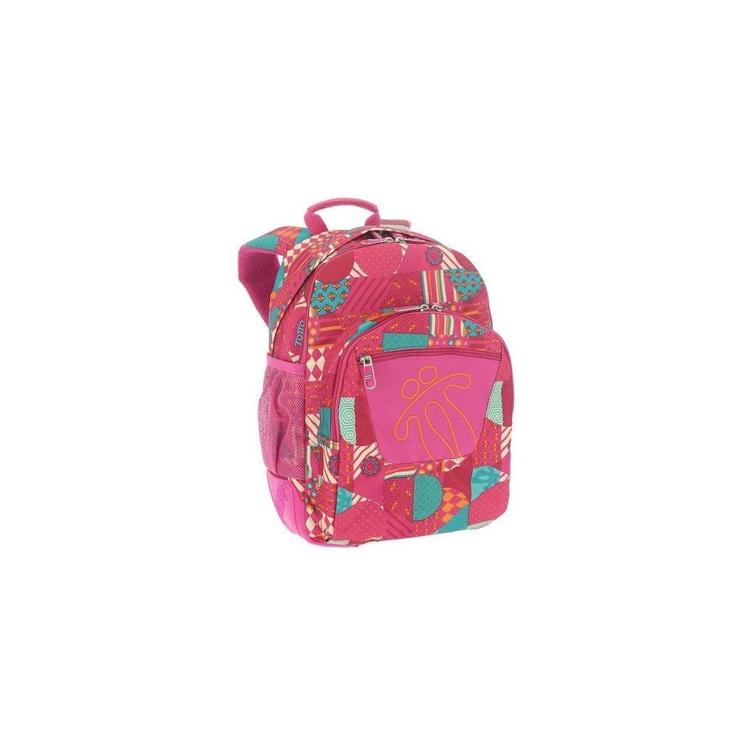 Mochila Escolar + MP3 Totto Crayoles 1IE Doble, 44x33x13 cm, Poliéster, con Neceser y Bolsillo Extraíble para Calzado