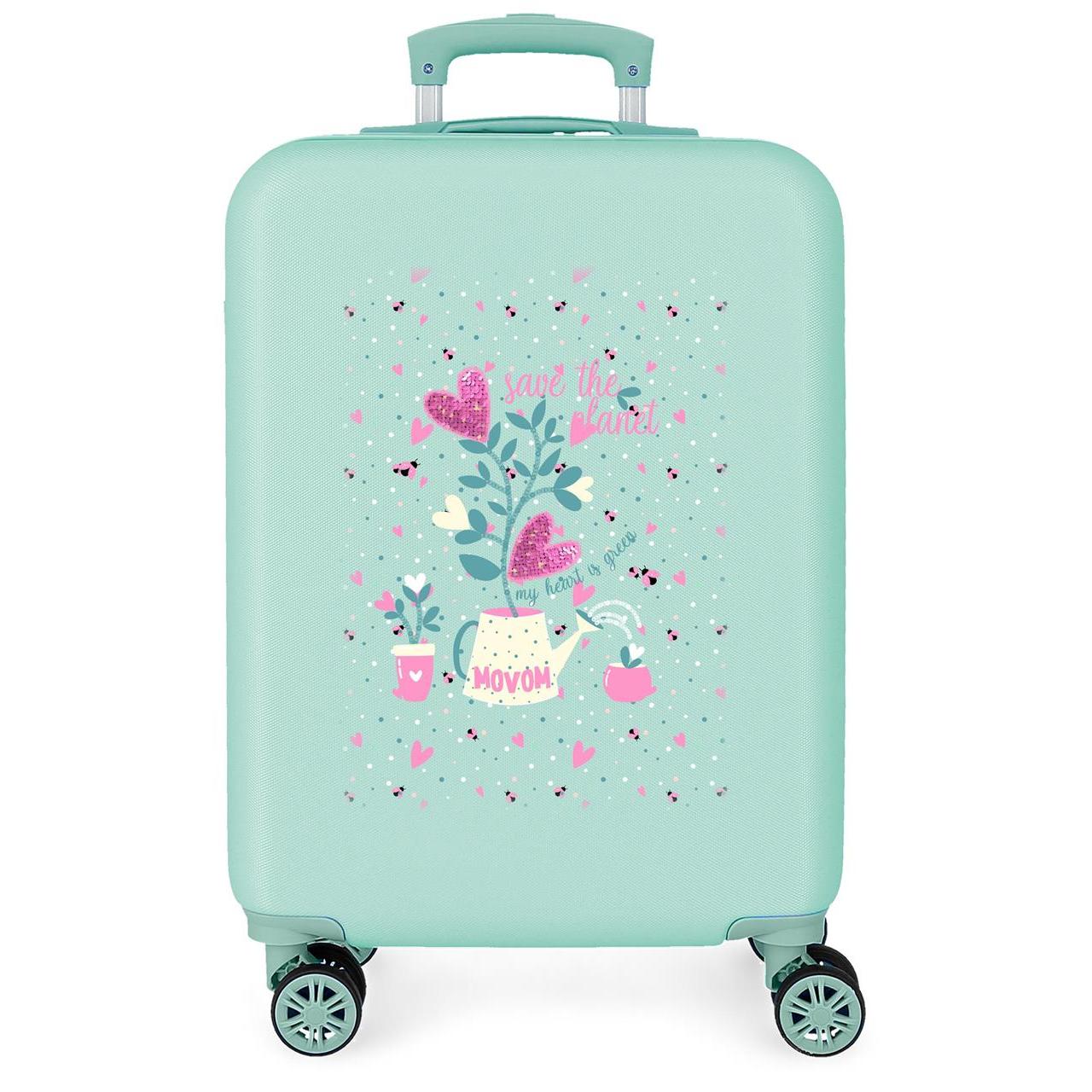 Maleta de cabina Movom Flower pot turquesa 55x38x20cm