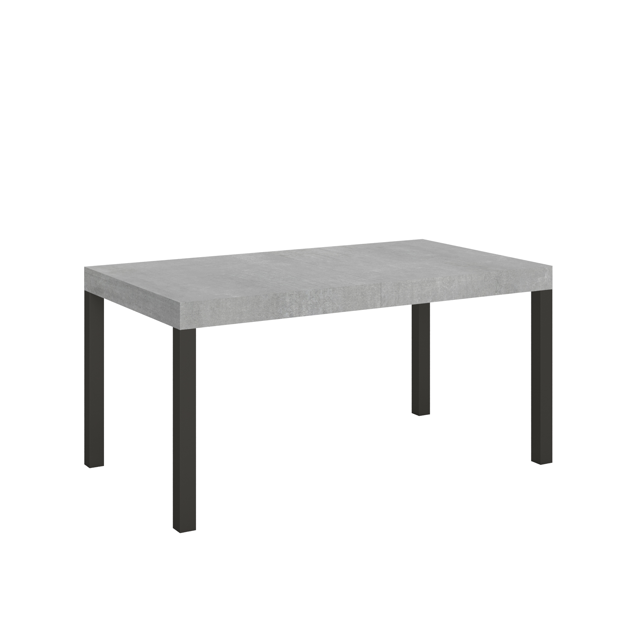 Mesa extensible Everyday 160/244x80 cm patas hormigón antracita - Itamoby