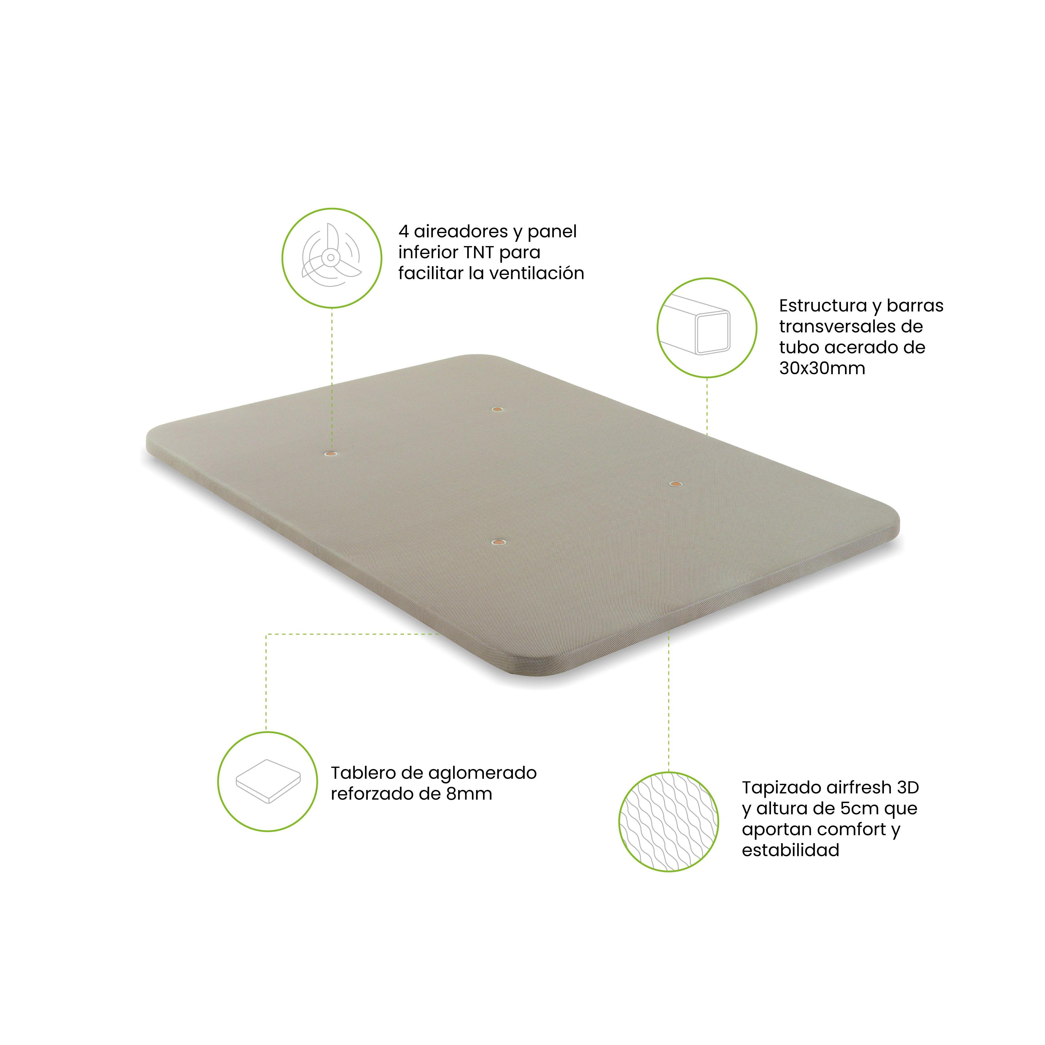 duehome - Base tapizada Air 3D