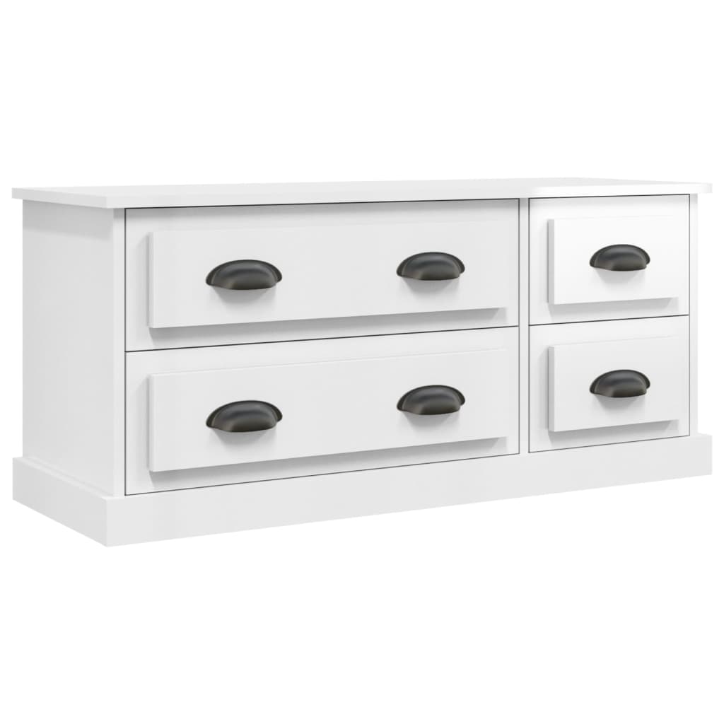 Vidaxl Mueble TV Madera Contrachapada 100x35,5x45 Cm Blanco