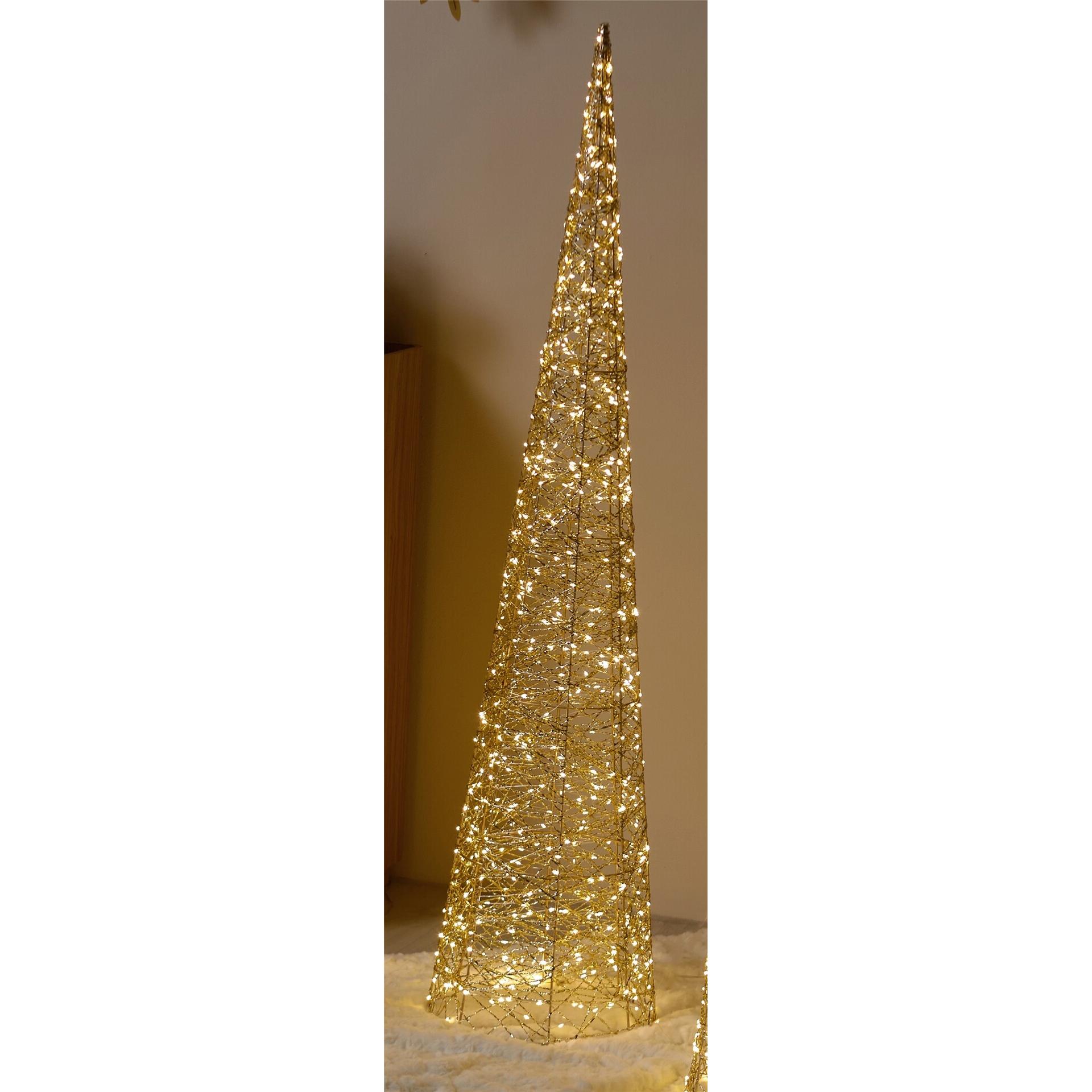 Cono oro pet 130 cms. 800 leds ip44 30dx130 cms , NAVIDAD , El mejor complemento para tu hogar.