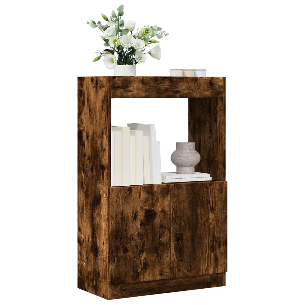 vidaXL Aparador alto madera ingeniería 63x33x100 cm en color Negro/Gris hormigón/Gris sonoma y más