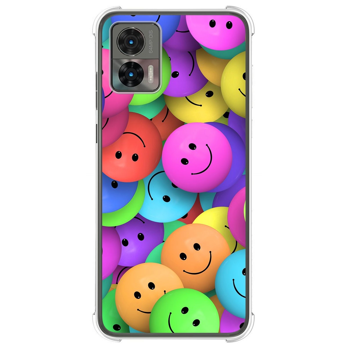Funda Silicona Antigolpes para Motorola Edge 30 Neo 5G diseño Smile Dibujos