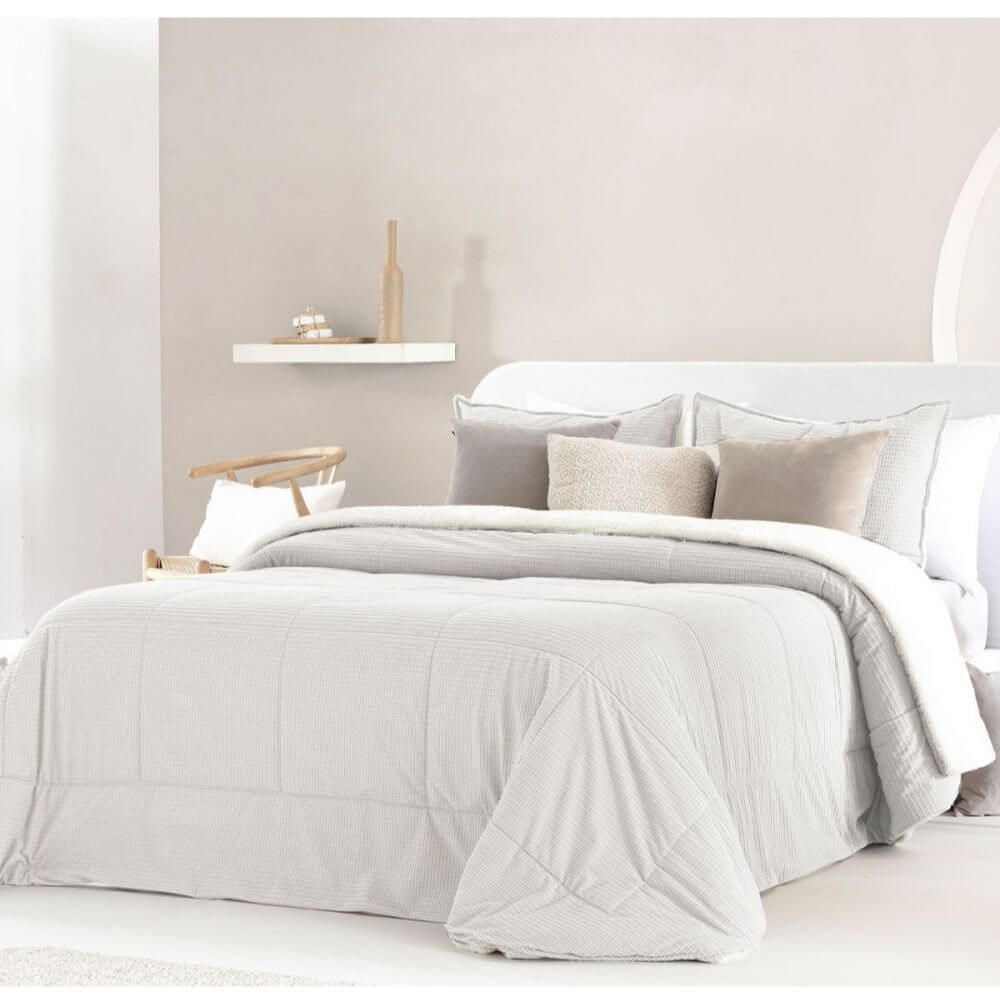 FUNDECO Edredón Comforter con Reverso de Borreguito YSABELA