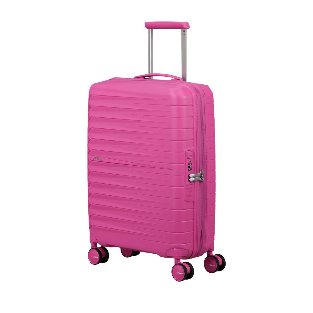 Maleta de cabina rígida American Tourister FastForward Spinner 55 cm ligera expandible y con 4 rue