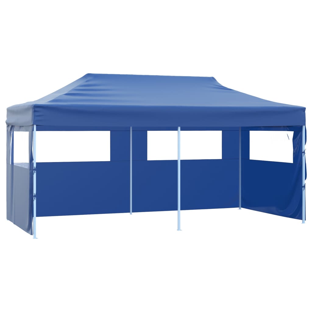 vidaXL Carpa Plegable Profesional con 4 Paredes Acero 3x6m Tienda Color Antracita,  Azul,  Blanco y mas
