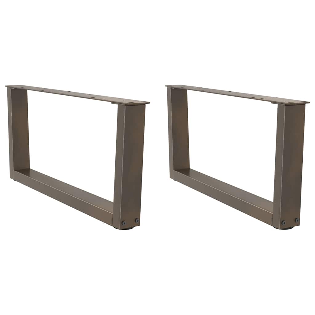 vidaXL Patas para mesa de centro en forma de V (2 unidades) 70 x (30-31,3) cm, acero