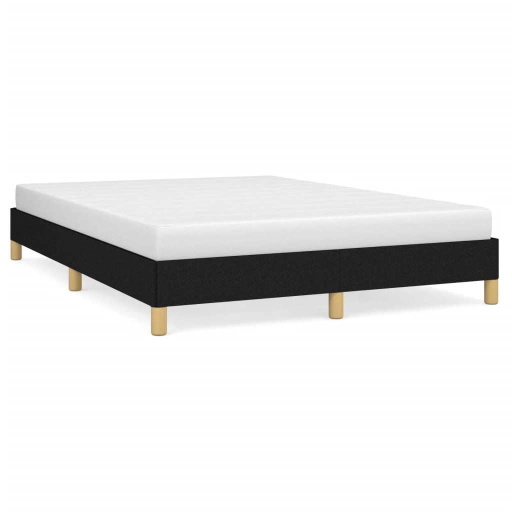 vidaXL Cama sin colchón tela negro 140x190 cm