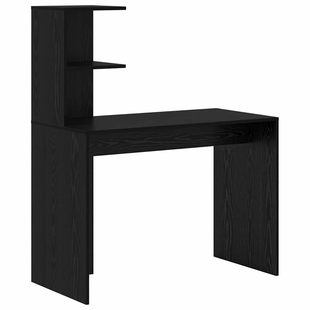 vidaXL Escritorio Roble Negro 102 x 50 x 124 cm Madera de ingeniería
