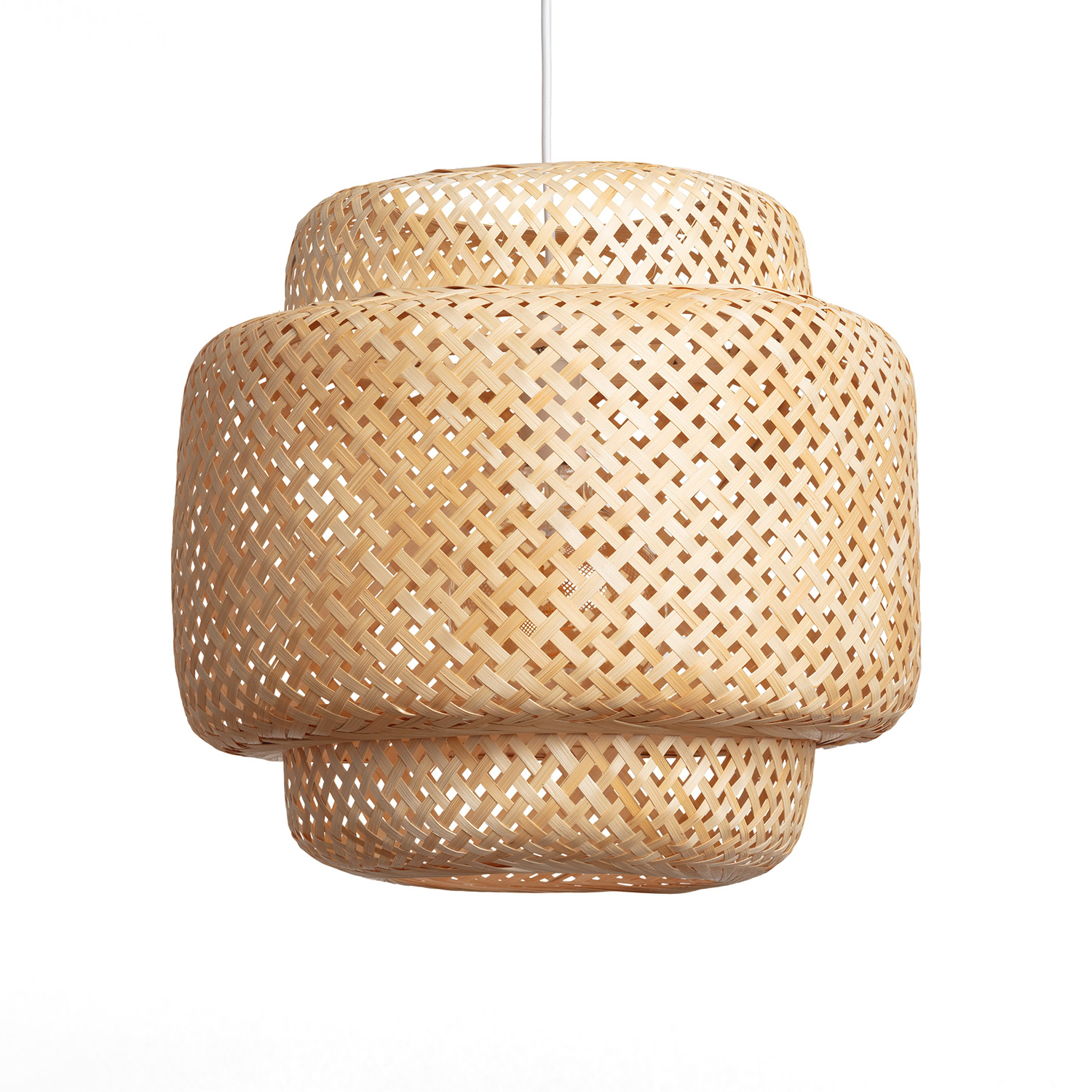 Ledkia Lámpara Colgante Bambú Nagua ILUZZIA - Diseño Único y Natural