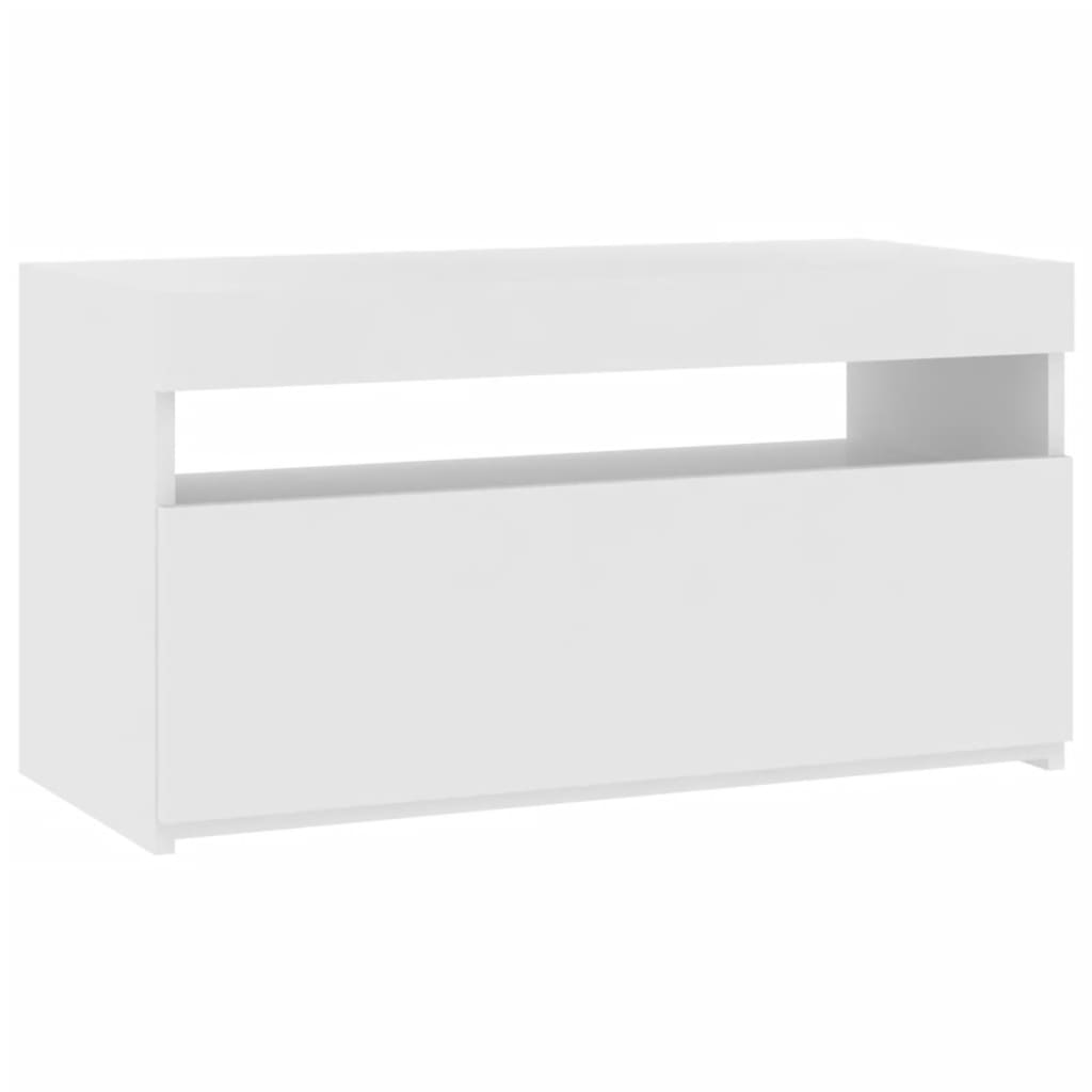 vidaXL Mueble de TV con luces LED 75x35x40 cm, Mueble de Salon, Mueble TV, Mueble TV salon, Mesa de TV, Mueble tele
